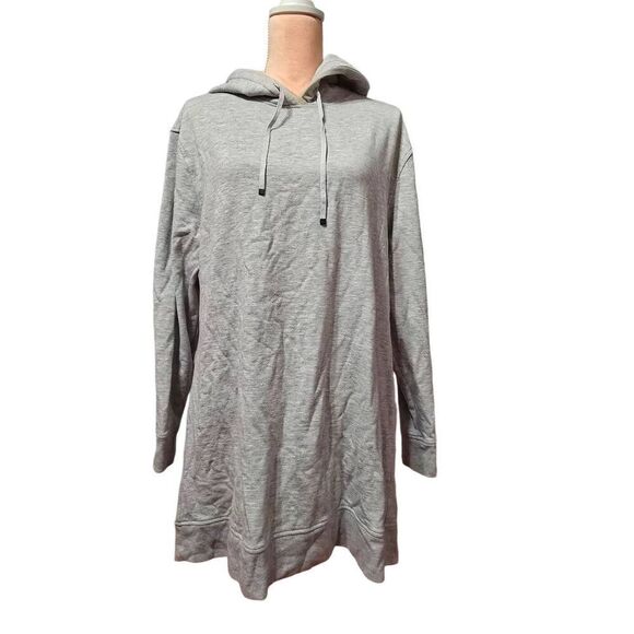 Victoria Sport by Victoria's Secret Open Back Hooded Fleece Tunic Top - Picture 3 of 7